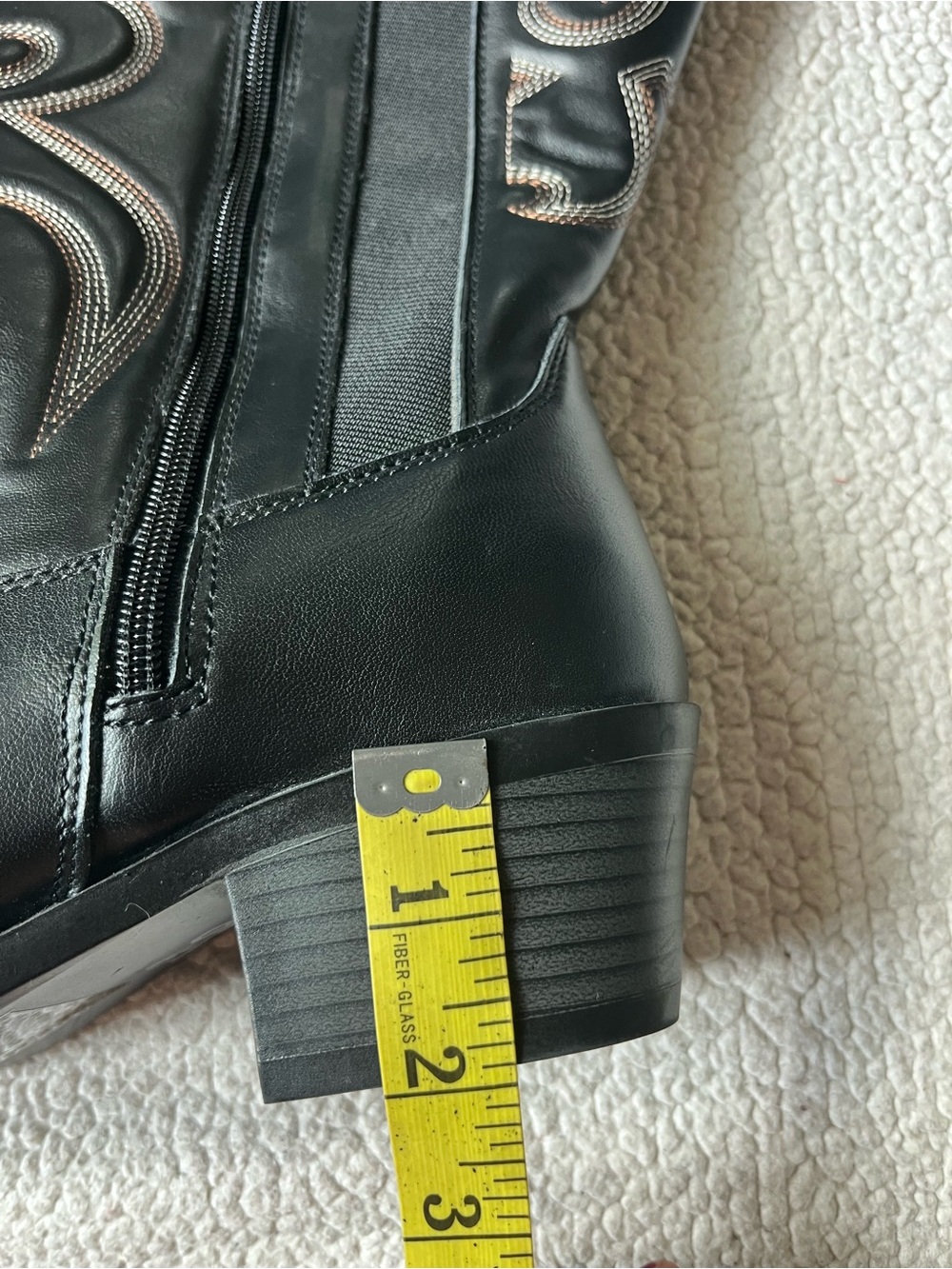 NWT Torrid Black Knee High Western Cowgirl Boots Heeled Womens 10.5WW - Picture 7 of 7